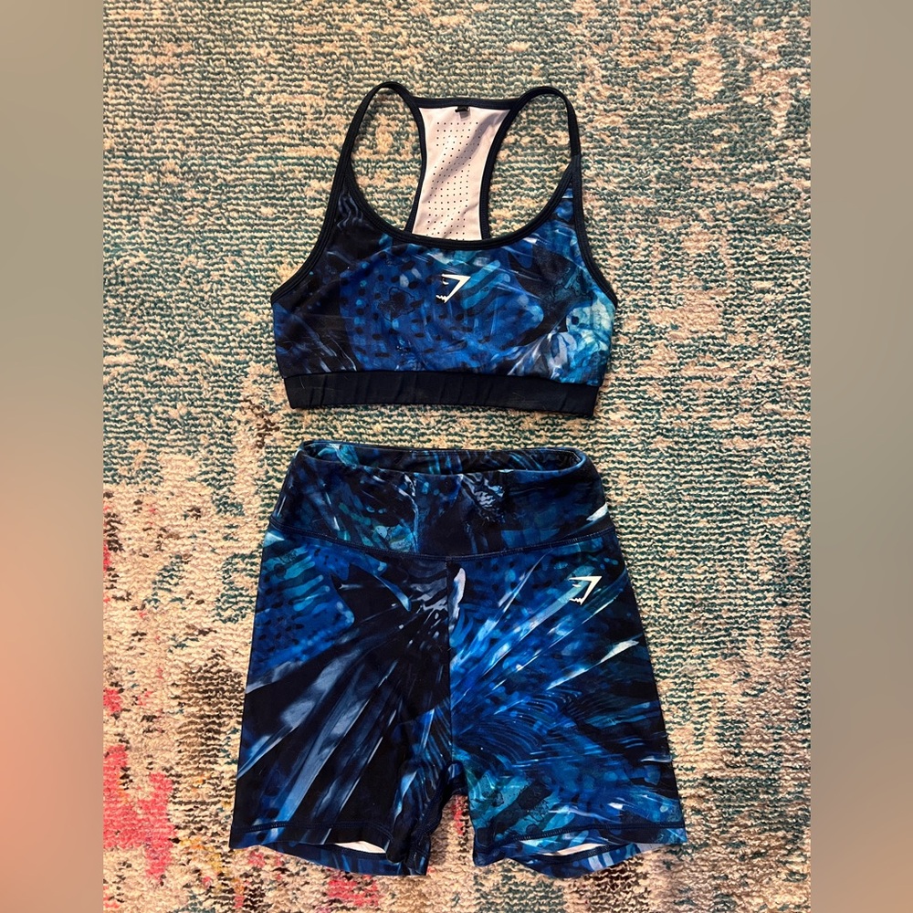 Gymshark Ocean Camo Shorts Set
